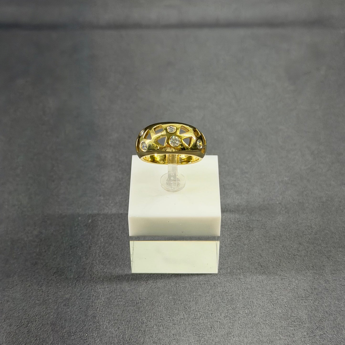 925er Silberring vergoldet