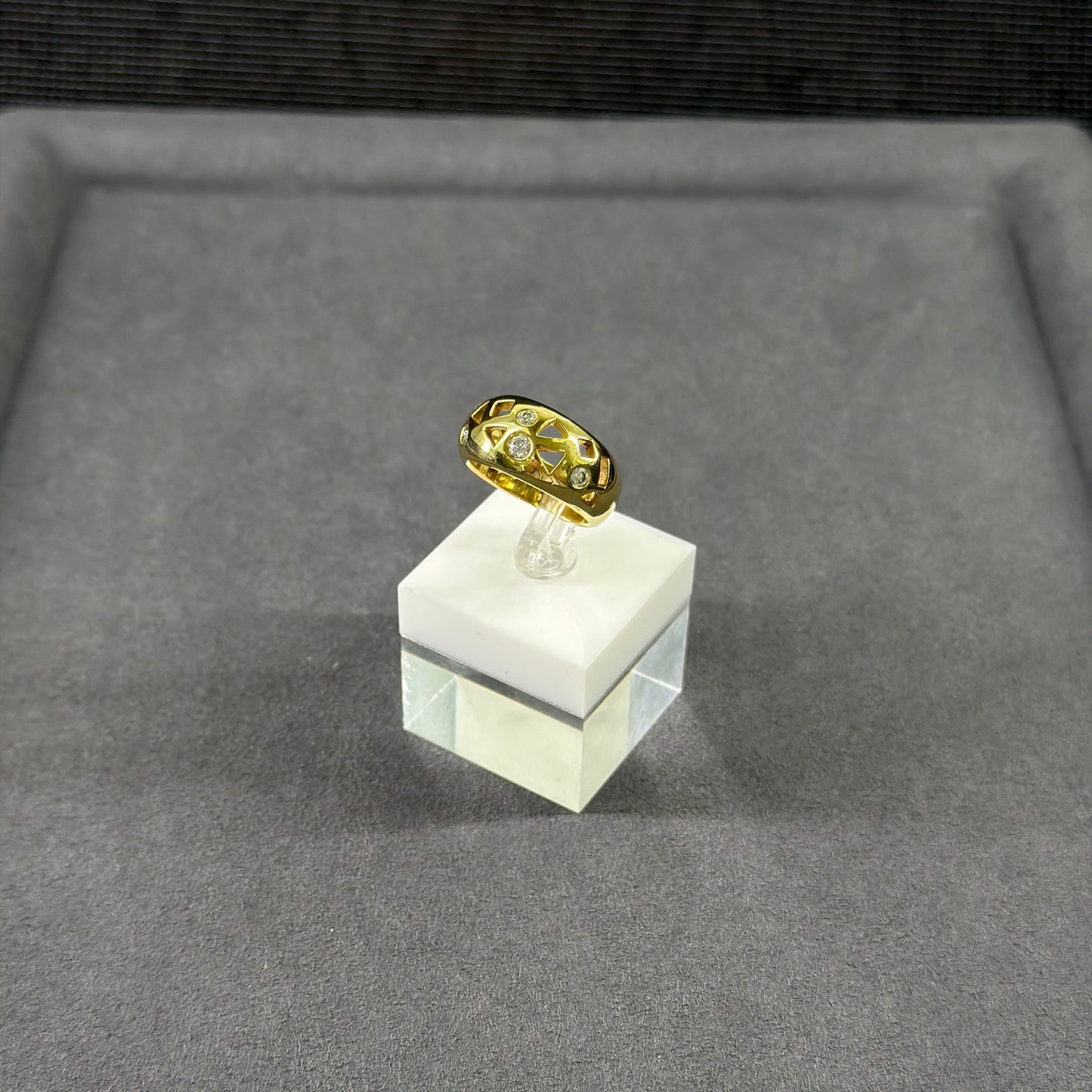 925er Silberring vergoldet