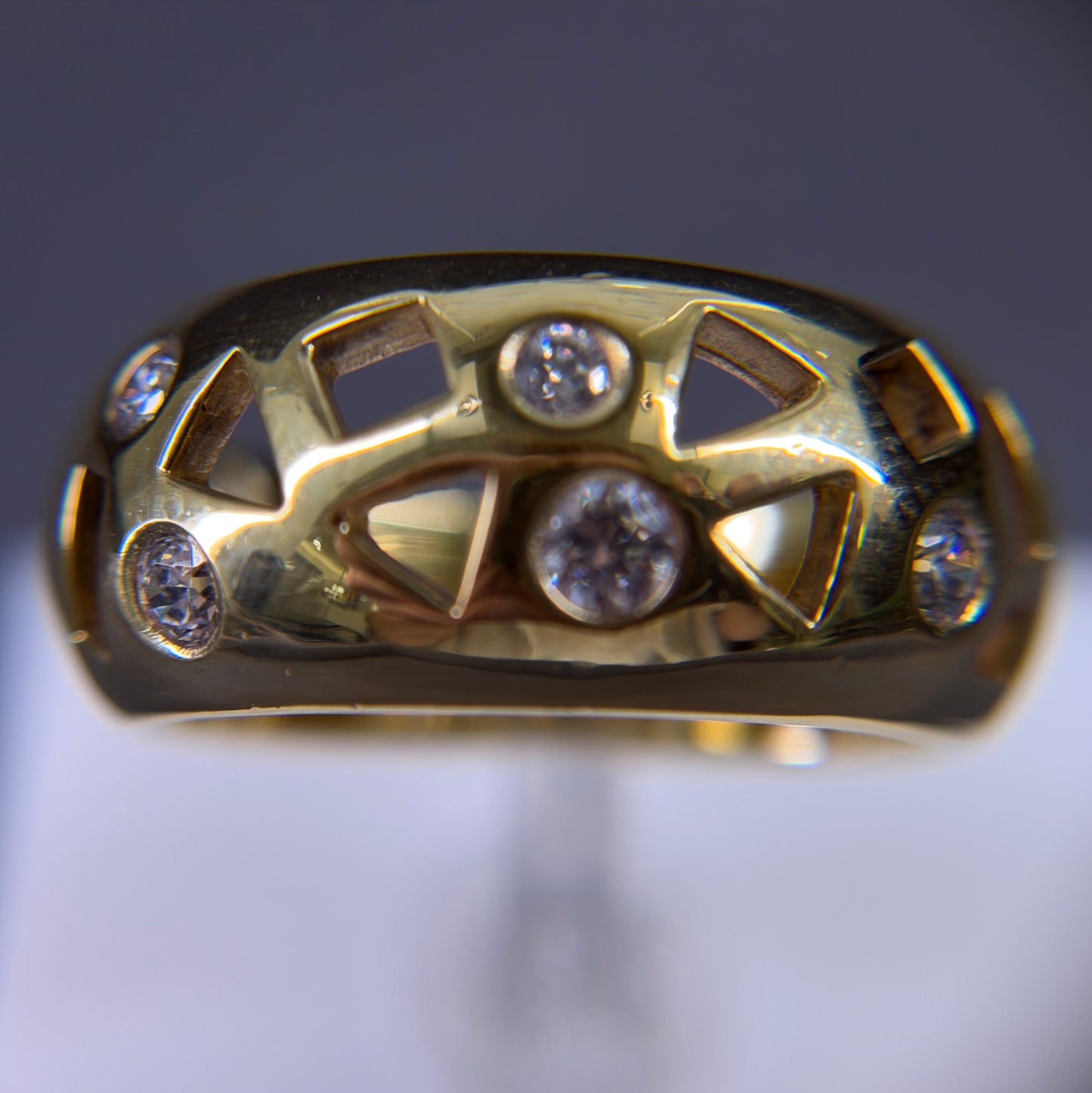 925er Silberring vergoldet