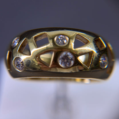 925er Silberring vergoldet