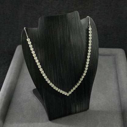 925er Silber Collier mit Zirkonia Steinen