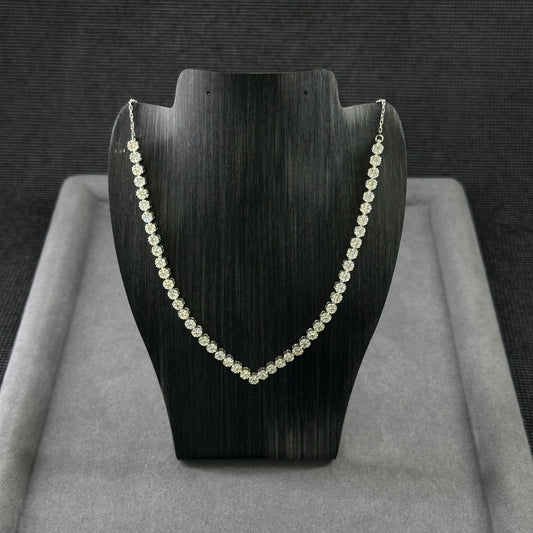 925er Silber Collier mit Zirkonia Steinen