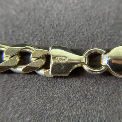925er Silber Flachpanzer Figarokette