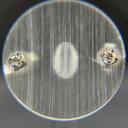 585er Weißgold Stecker 2x0.05ct. Brillianten