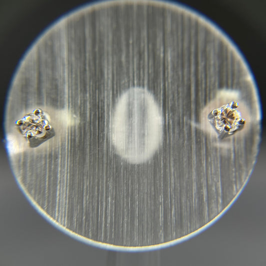 585er Weißgold Stecker 2x0.05ct. Brillianten