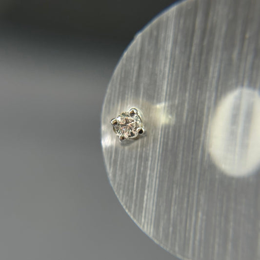 585er Weißgold Stecker 2x0.05ct. Brillianten